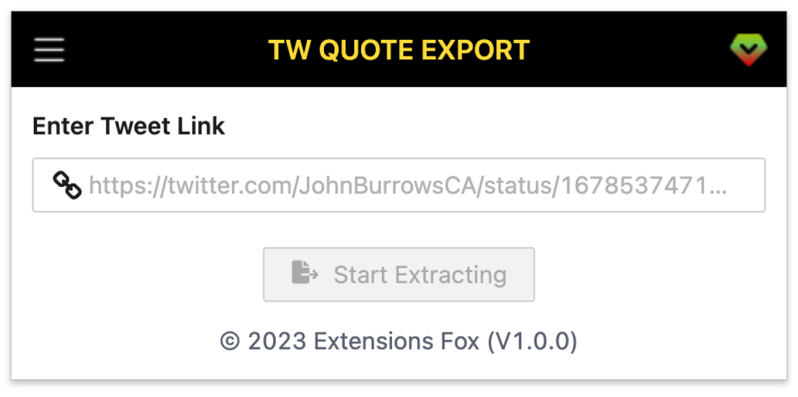 Twitter Quotes Exporter Screenshot